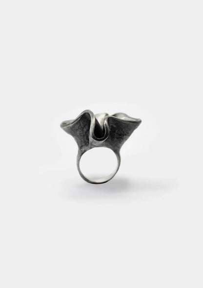 flor de mar plata anillo