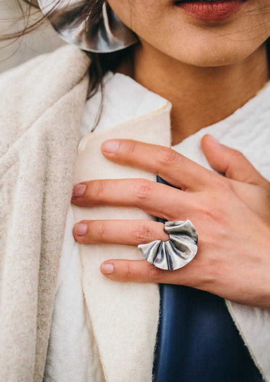 anillo gorgonia plata