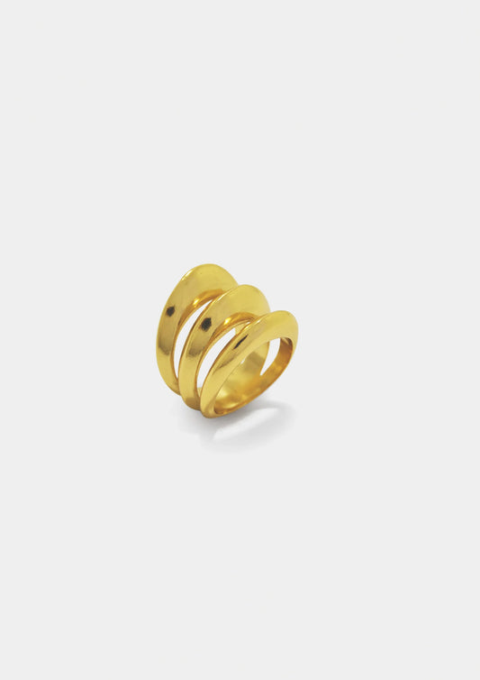 anillo bañado en oro