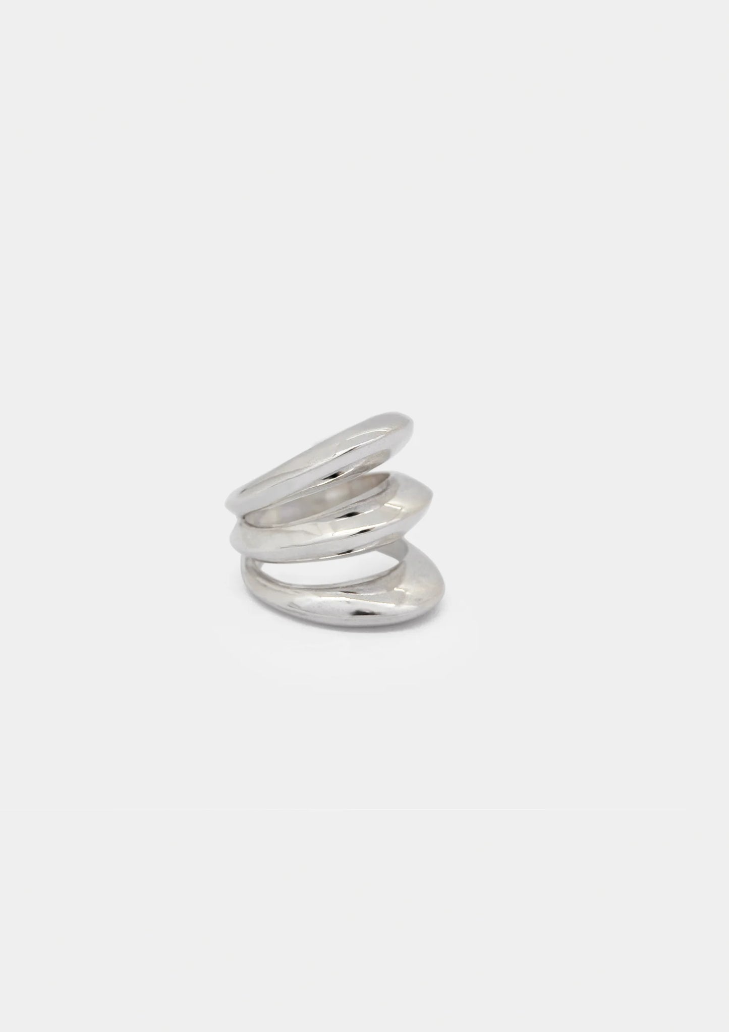 anillo de tres aros en plata de ley