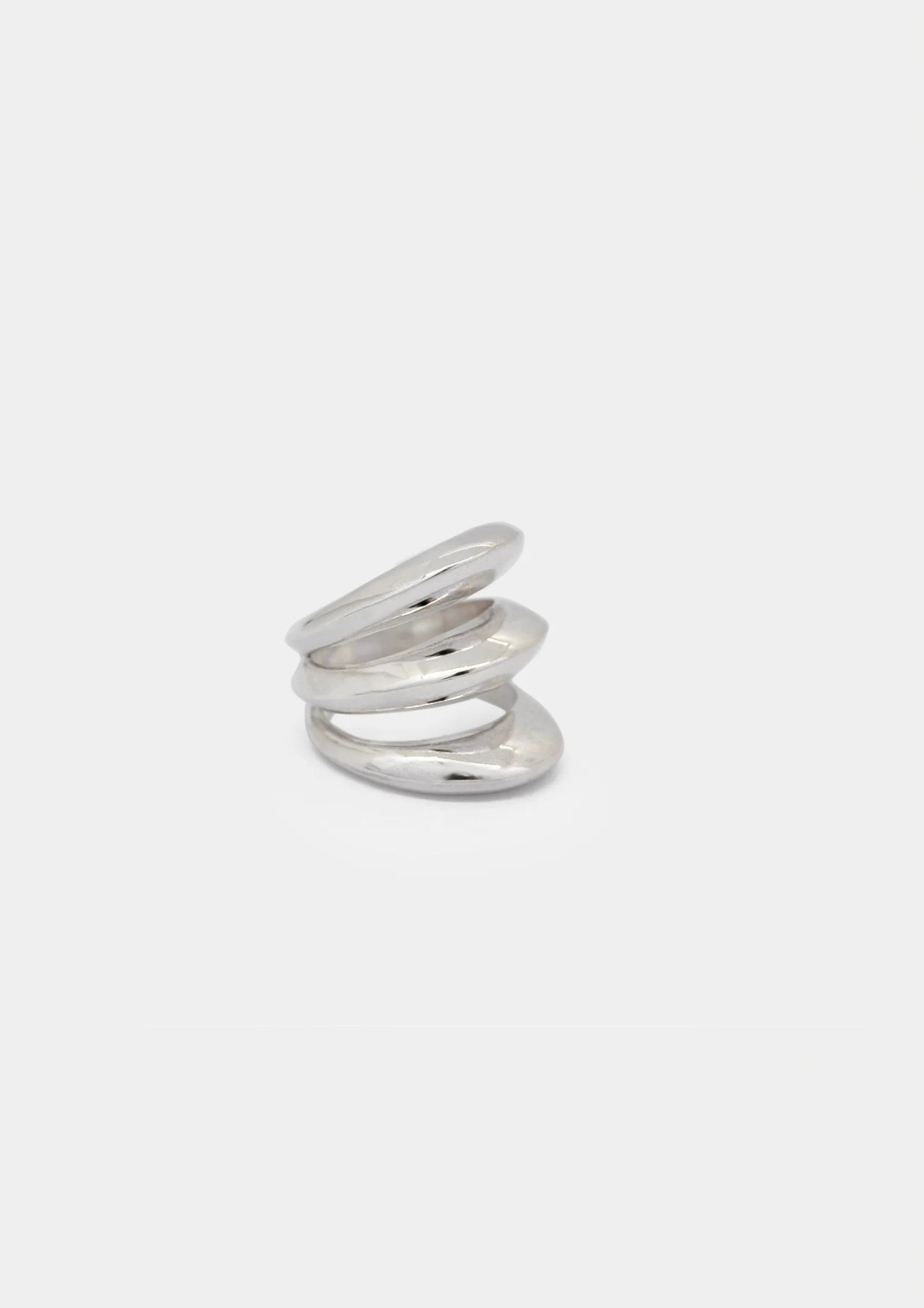 anillo de tres aros en plata de ley